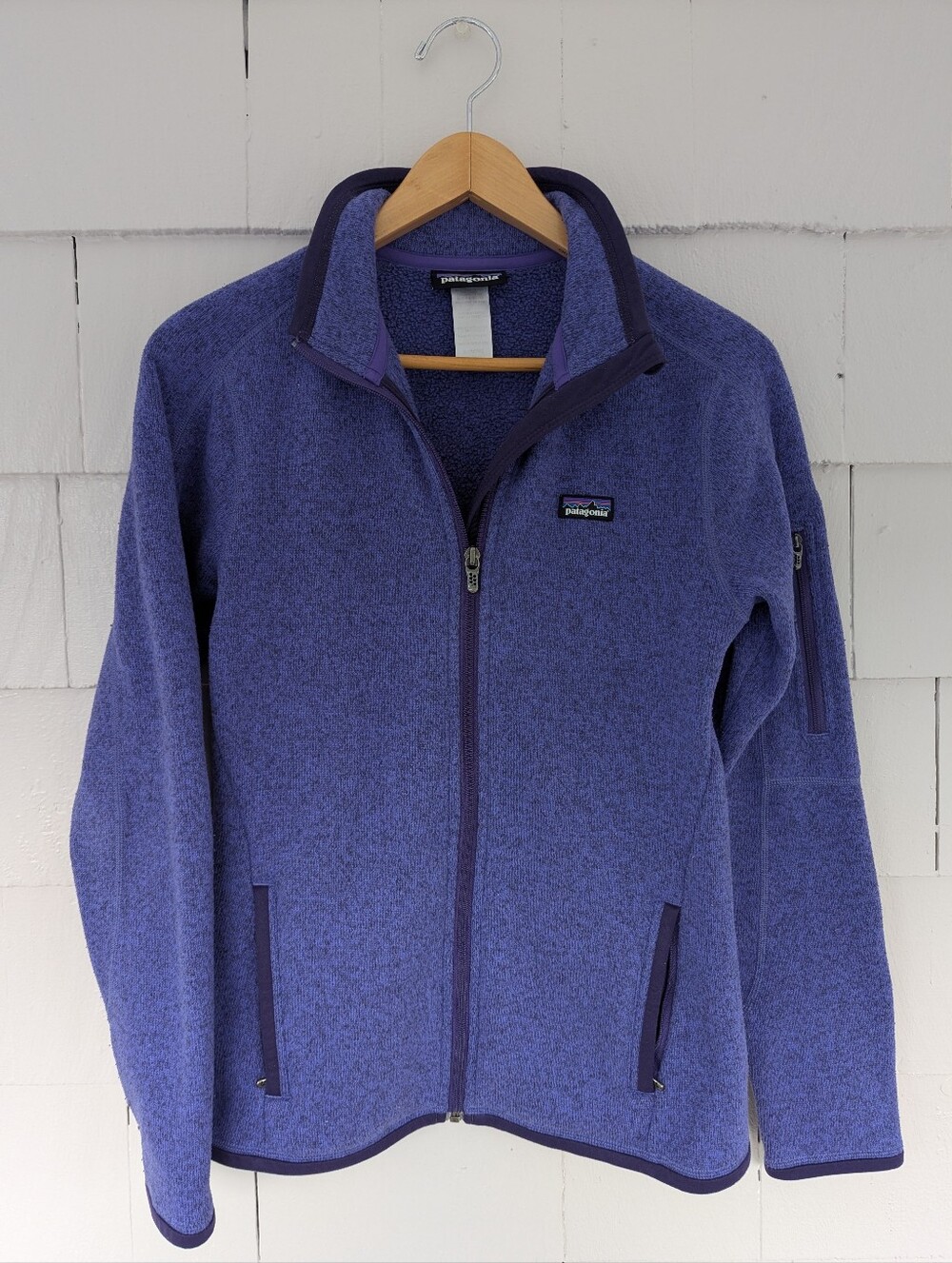 Patagonia Purple Zip Up Sweater Fleece Jacket Size Small